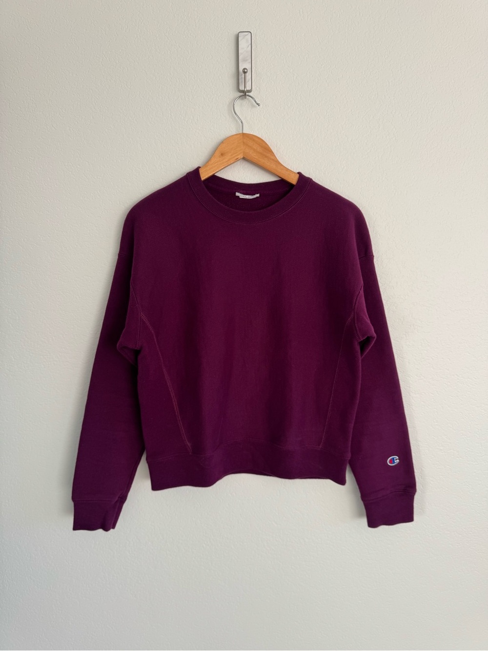 Size M Plum Champion Pullover Crewneck Sweatshirt in Plum